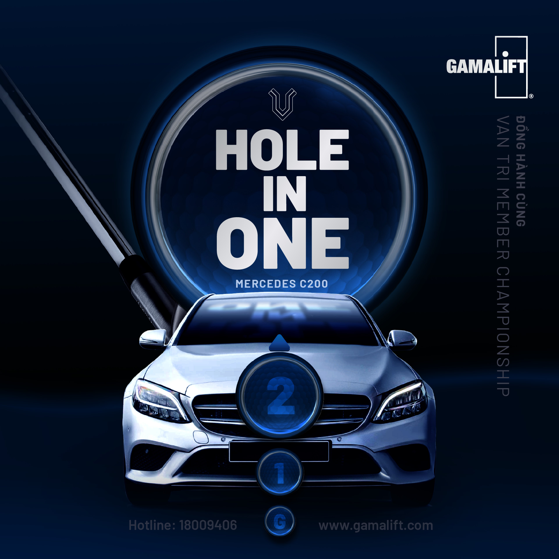 GamaLift tài trợ Giải thưởng Hole In One trong “Van Tri Member Championship” 2022